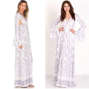The Jetset Diaries Purple Floral Infinity Maxi Dress